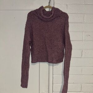 Free People Purple Turtleneck Sweater